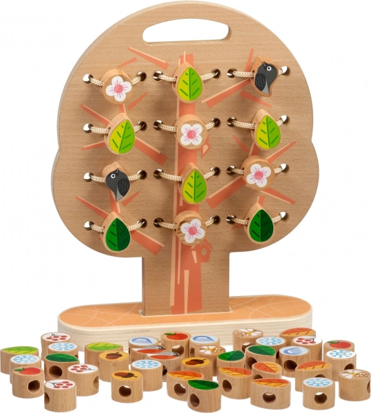 Lucy & Leo houten rijgboom – Montessori rijgset