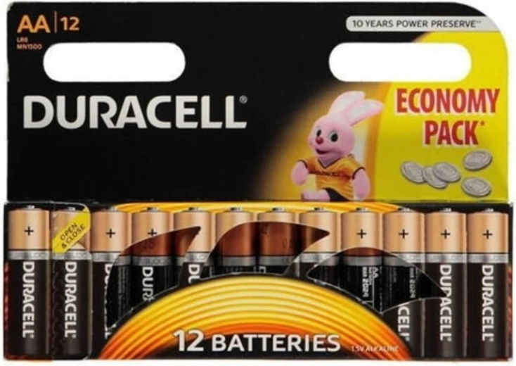 Alkaline batterijen AA DURACELL MN1500, verpakking 12 stuks