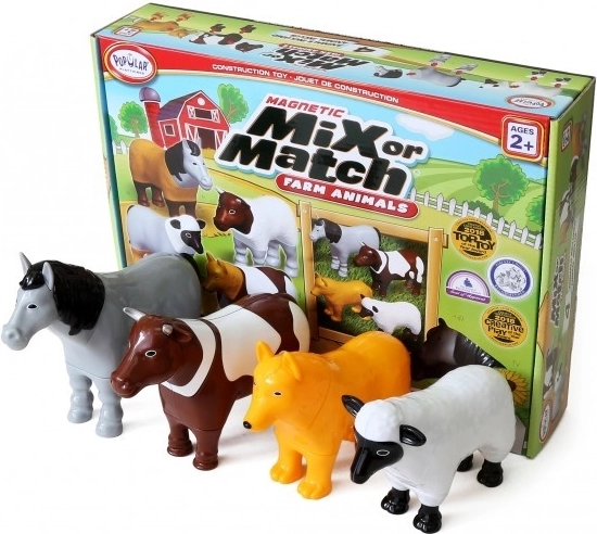 Malblo magnetic – boerderijdieren, magnetische bouwset voor kinderen