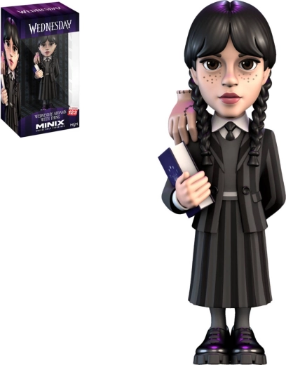 MINIX verzamelobject-figuur Wednesday Addams met hand - 1 stuk