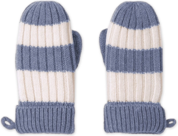 Lodger merino handschoenen Stripe Stone maat 1–2 jaar