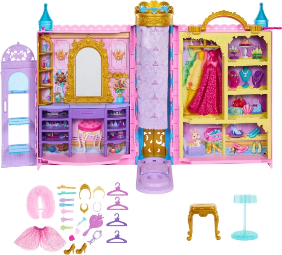 Garderobe met vakjes voor jurken en accessoires