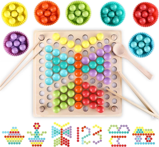 Woopie Kleurrijke ballen Montessori mozaïek en sorteerder