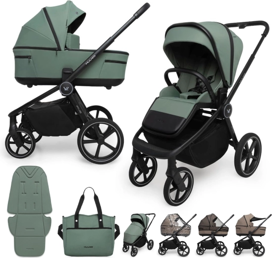 Muuvo Five combikinderwagen 2-in-1 Pine Green