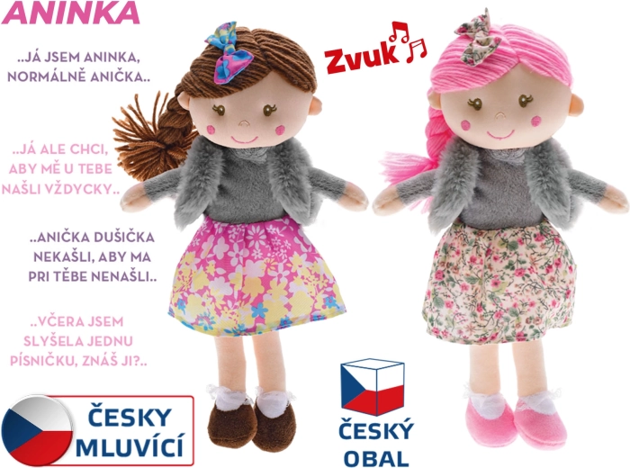 Pratende stoffen pop Aninka 30 cm