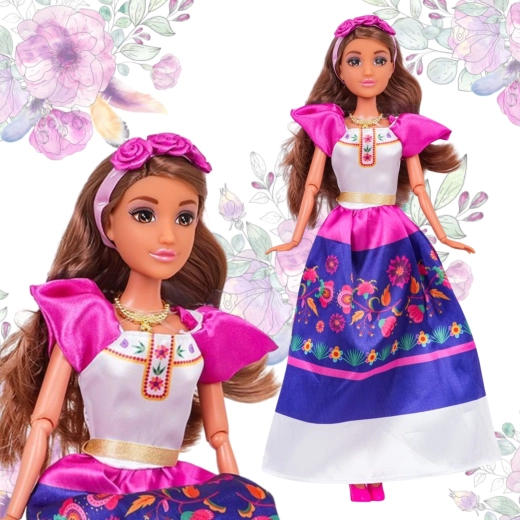 Traditionele Mexicaanse outfit met bloemenmotief