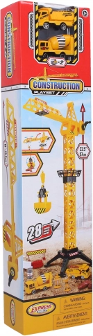 Hijs kraan met 2 bouwvoertuigen 57 cm