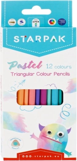 Starpak driehoekige kleurpotloden in pastelkleuren 12 stuks