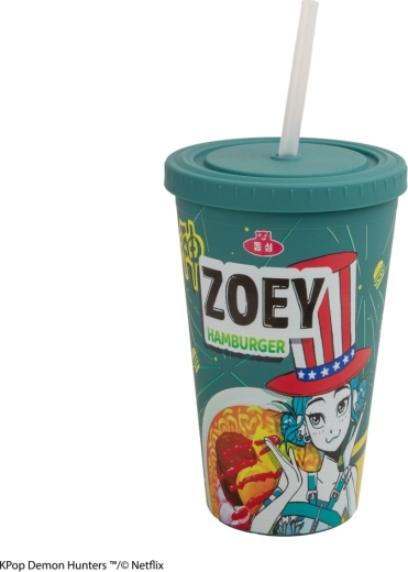 K-pop Demon Hunters mok met rietje Zoey Hamburger - 1 stuk