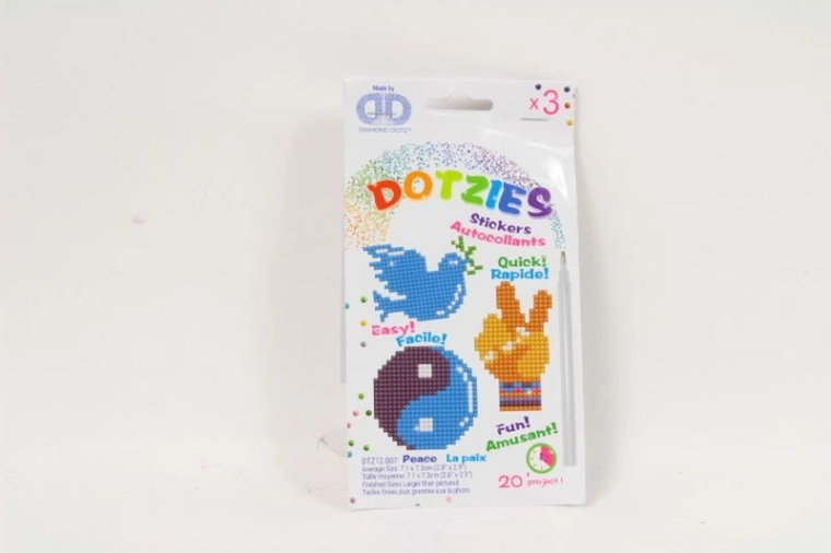 Diamond Dotz Peace – set van 3 stickers voor diamond painting