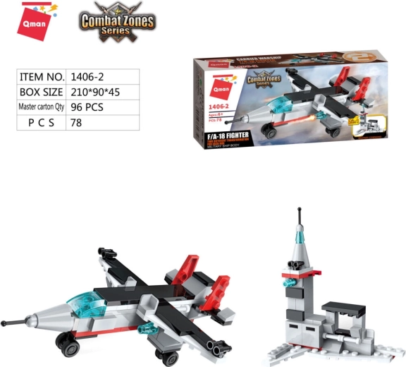 Qman Aircraft Carrier gevechtsvliegtuig F/A-18 2-in-1