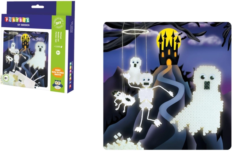 PLAYBOX lichtgevende strijkkralen Skeletten en geesten 1100 stuks