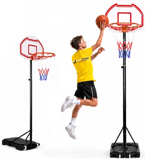 MOVEPRO vrijstaande basketbalkorf met verstelbare hoogte tot 210 cm