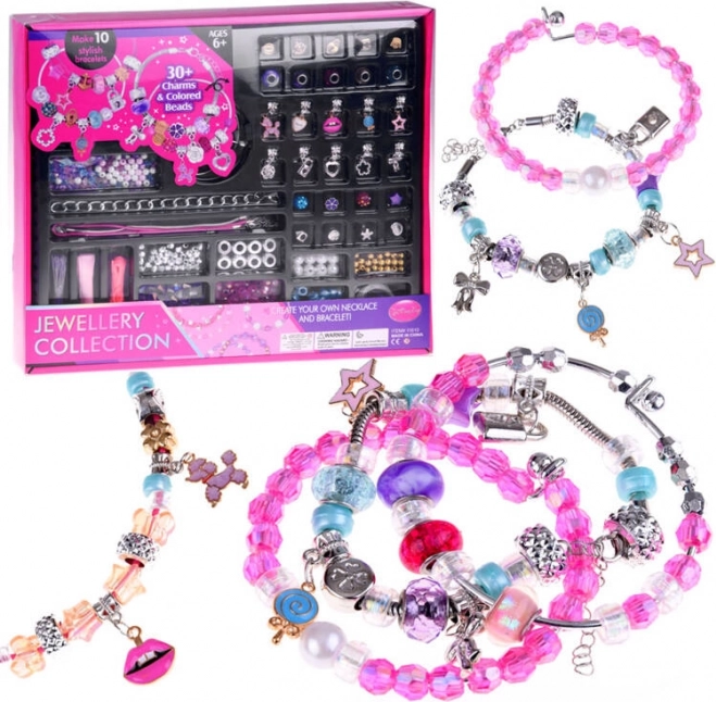 Set voor het maken van armbanden met kralen en bedels