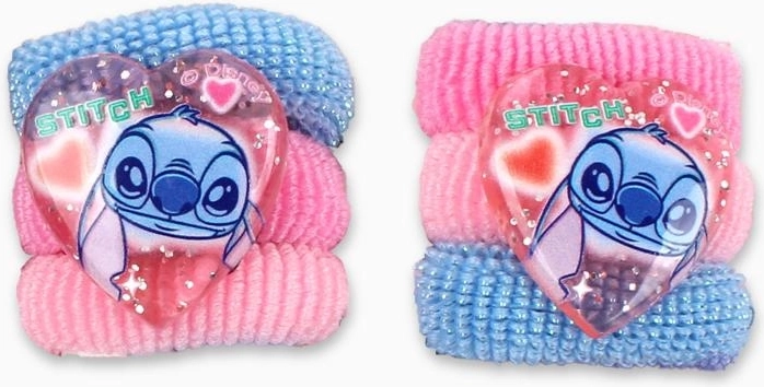 Elastische haarelastiekjes met STITCH-hartje