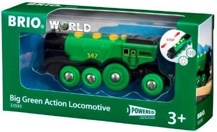 Klassieke groene locomotief