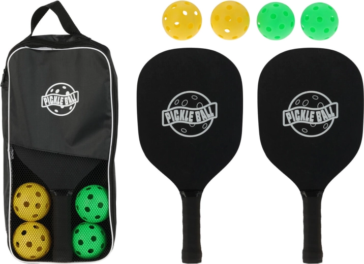 Pickleball-set – 2 peddels en 4 ballen