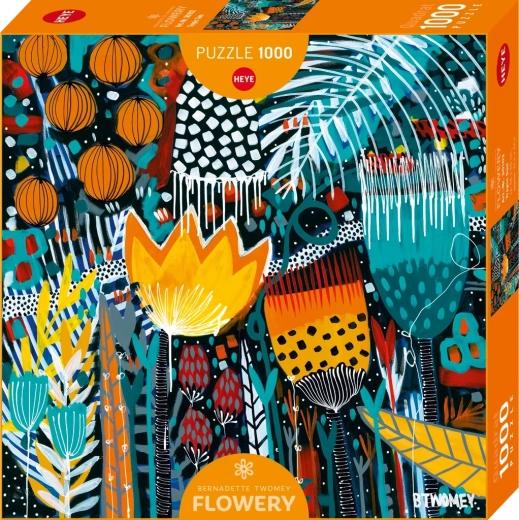 HEYE vierkante puzzel Flowery: Tropische zon 1000 stukjes