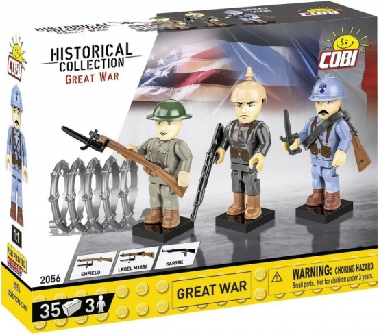 Bouwset Grote Oorlog 3 figuren 35 stukken