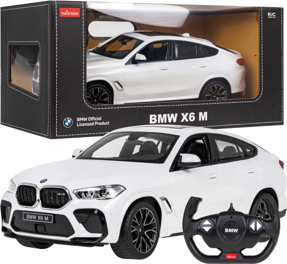 Rastar BMW X6 M 1:14 RC auto met afstandsbediening 2,4 GHz – Wit