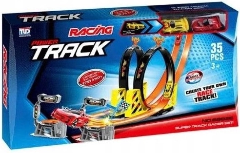 Racebaan met 2 auto's in de set