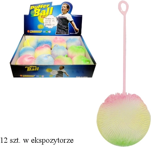Lichtgevende antistressbal met zachte stekels en handgreep