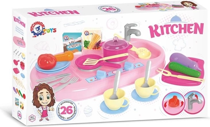 Kinderkeukenset met servies en accessoires
