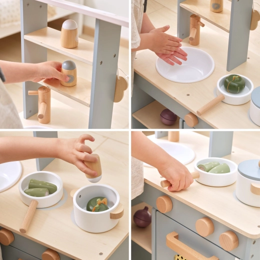 Realistische elementen voor kookspel