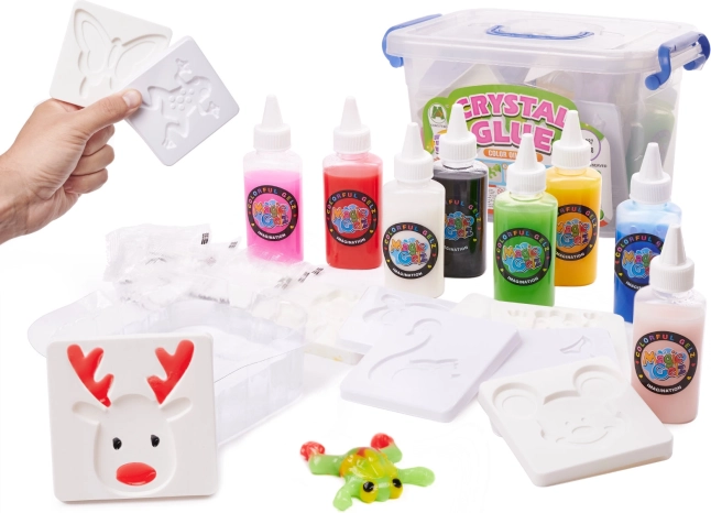Kristallen 3D-gellijm – creatieve set in emmer, 26 delen