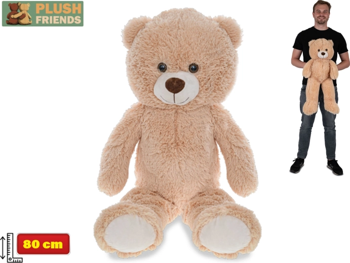 Pluche beer Plush Friends 80 cm – lichtbruin