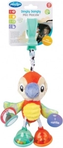 Hangende papegaai met clip PLAYGRO