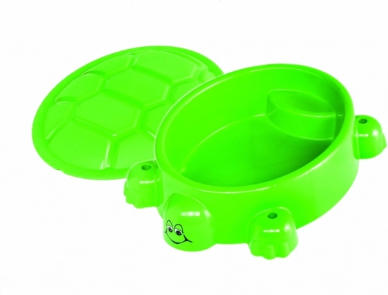 Zandbak schildpad met lichtgroen deksel