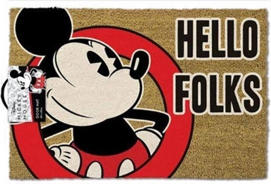 Deurmat Mickey Mouse Hello Folks