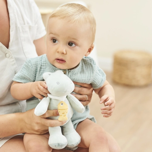Zijdezacht en veilig om te knuffelen