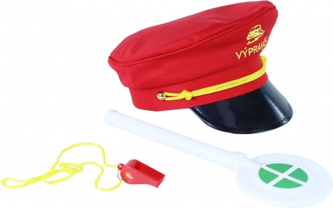 Conducteursset met fluit en vertrekbord
