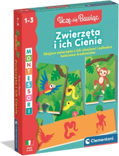 Dieren en hun schaduwen CLEMENTONI – leerspel voor de allerkleinsten