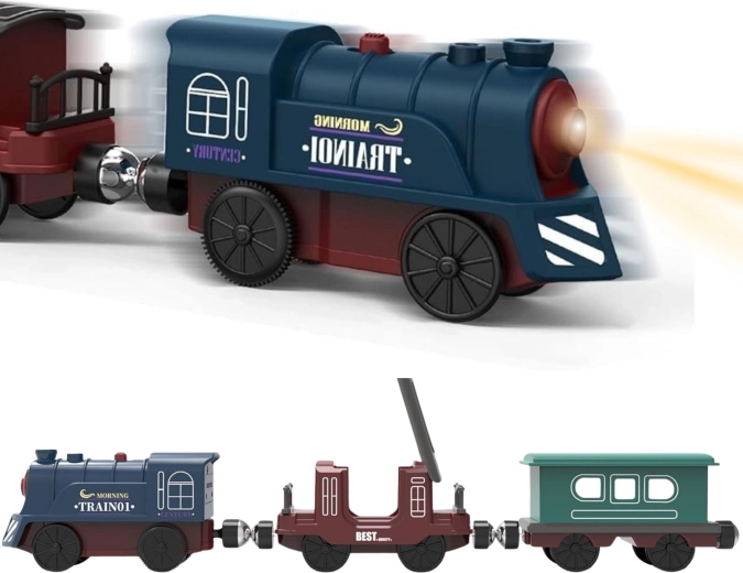 Elektrische locomotief in retrostijl