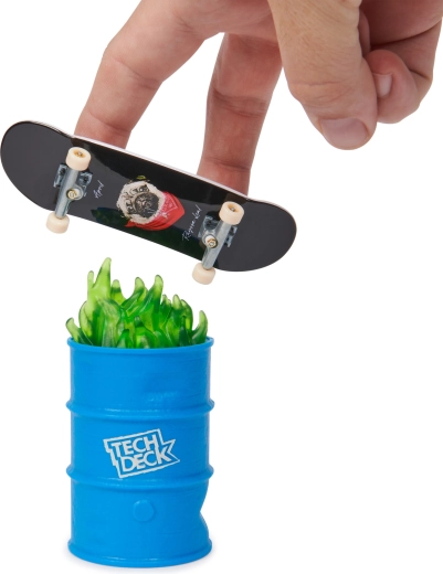 Straatobstakel – vat met vlammen