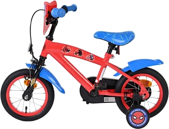 Kinderfiets Spider-Man 12" rood-blauw