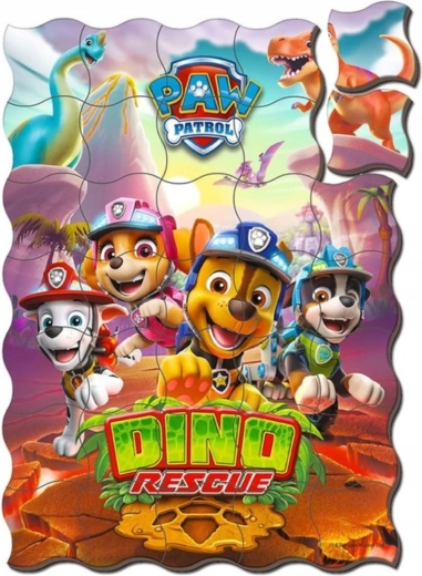 Kleurrijk Dino Rescue-thema dat kinderen in het spel meesleept
