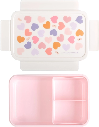 A Little Lovely Company lunchbox met hartjesmotief