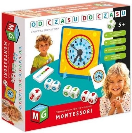MultiGry Montessori spel Van tijd tot tijd – klok leren lezen
