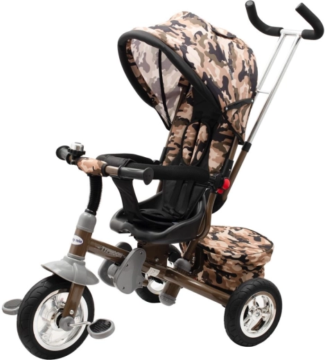 Kinderdriewieler 3-in-1 met 360° draaibare zitting Baby Mix Typhoon, army