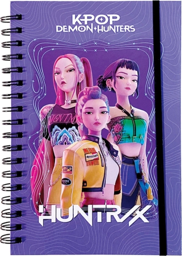 Spiraalnotitieboekje K-Pop Demon Hunters HUNTR/X paars