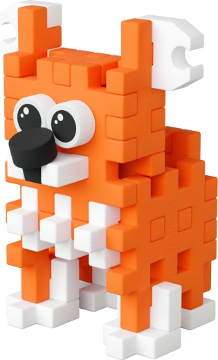 Schattige corgi van pixelblokjes