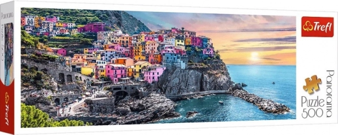 Panoramische puzzel 500 stukjes Vernazza bij zonsondergang, Italië