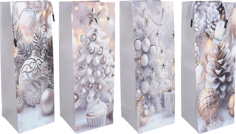 Kerstcadeautas voor een fles M - 1 stuk
