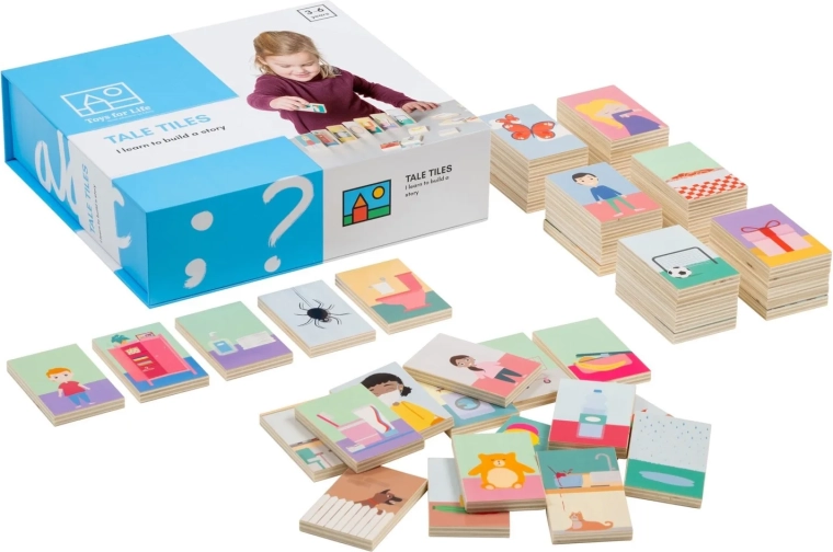 Toys for Life stapelverhaal van houten blokken