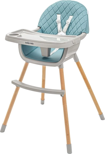Eetstoel Baby Mix Freja houten gedempt groen