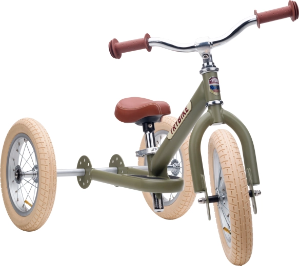 Trybike kinderloopfiets 2-in-1 (driewieler/loopfiets) groen mat